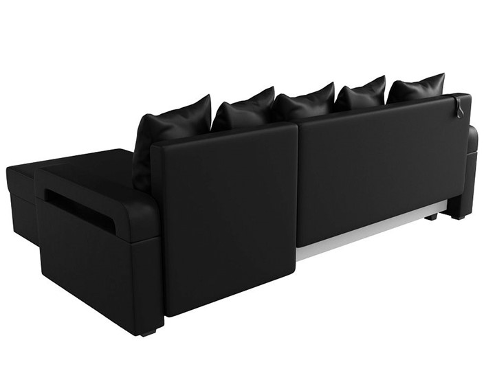 Угловой раскладной диван Гермес Лайт, Черный (экокожа) в Тамбове - изображение 4