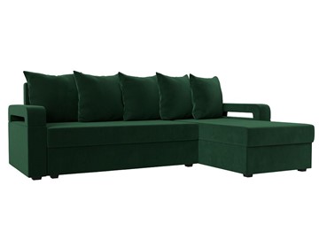 Угловой диван с оттоманкой Гермес Лайт, Зеленый (Велюр) в Тамбове
