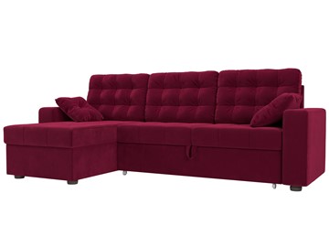 Угловой раскладной диван Камелот, Бордовый (микровельвет) в Тамбове