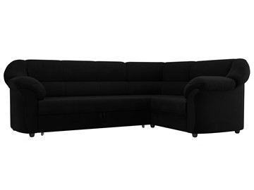 Большой угловой диван Карнелла, Черный (микровельвет) в Тамбове