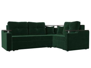 Угловой раскладной диван Комфорт, Зеленый (велюр) в Тамбове