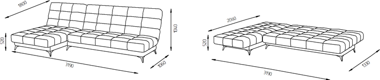 Угловой диван с оттоманкой Корсика (Боннель) в Тамбове - изображение 5