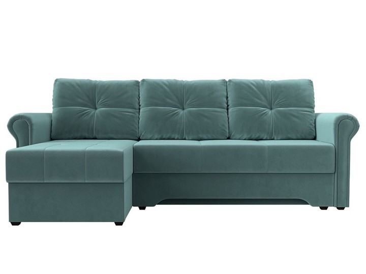 Угловой раскладной диван Леон боннель, Бирюзовый (Велюр) в Тамбове - изображение 8