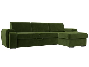 Угловой раскладной диван Лига-025, Зеленый (Микровельвет) в Тамбове