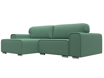 Угловой диван с оттоманкой Лига-029, Амур зеленый (Рогожка) в Тамбове
