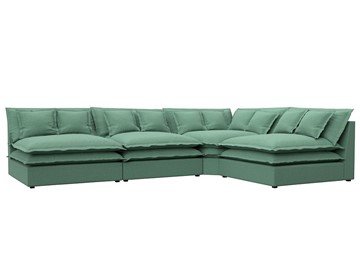 Угловой диван Лига-040, Амур зеленый (рогожка) в Тамбове