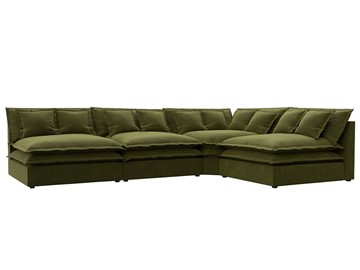 Угловой диван Лига-040, Зеленый (микровельвет) в Тамбове