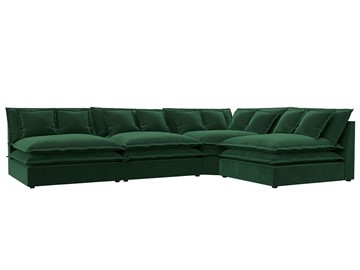 Угловой диван Лига-040, Зеленый (велюр) в Тамбове