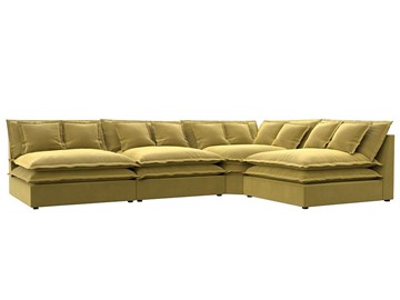 Угловой диван Лига-040, Желтый (микровельвет) в Тамбове