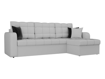 Угловой диван с оттоманкой Ливерпуль, Белый (экокожа) в Тамбове