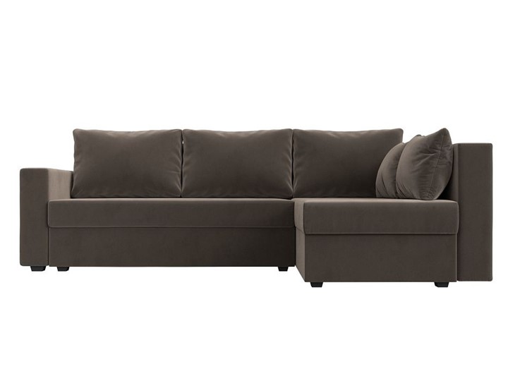 Угловой раскладной диван Мансберг, Коричневый (Велюр) в Тамбове - изображение 8