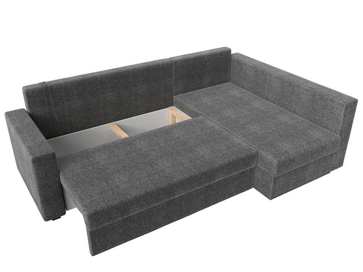 Угловой раскладной диван Мансберг, Серый (Рогожка) в Тамбове - изображение 1