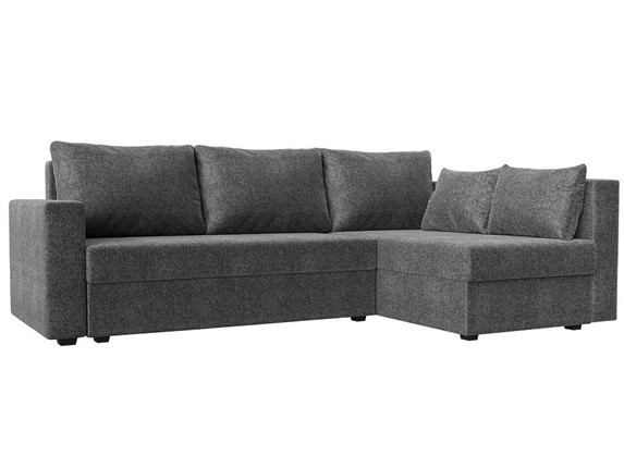 Угловой раскладной диван Мансберг, Серый (Рогожка) в Тамбове - изображение