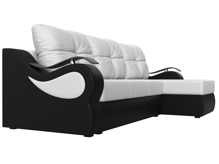Угловой диван Меркурий, Белый/черный (экокожа) в Тамбове - изображение 2