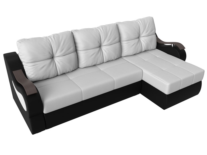 Угловой диван Меркурий, Белый/черный (экокожа) в Тамбове - изображение 4