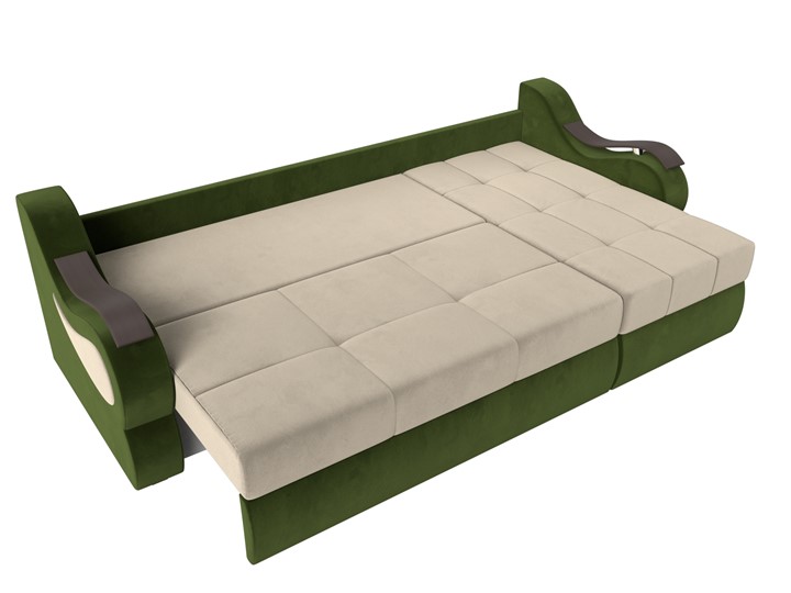 Угловой диван Меркурий, Бежевый/зеленый (вельвет) в Тамбове - изображение 5