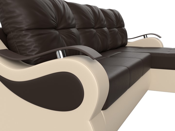 Угловой диван Меркурий, Коричневый/бежевый (экокожа) в Тамбове - изображение 3