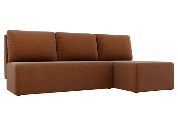 Угловой диван Поло, Коричневый (рогожка) в Тамбове - изображение