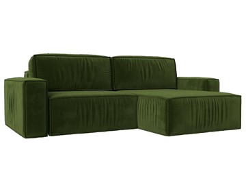 Угловой раскладной диван Прага Классик, Зеленый (микровельвет) в Тамбове