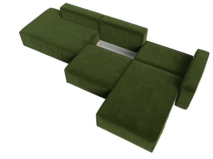 Угловой диван Прага Модерн лонг, Зеленый (микровельвет) в Тамбове - изображение 1