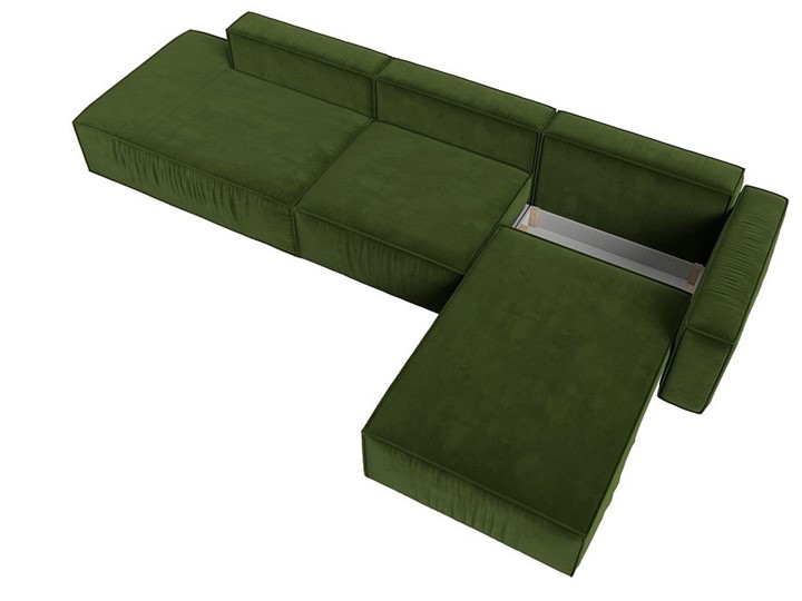 Угловой диван Прага Модерн лонг, Зеленый (микровельвет) в Тамбове - изображение 6
