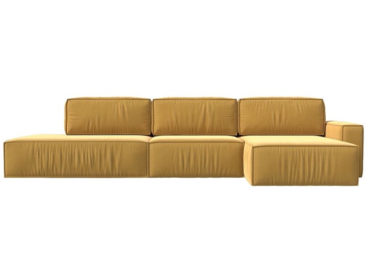 Угловой диван Прага Модерн лонг, Желтый (микровельвет) в Тамбове - изображение 8