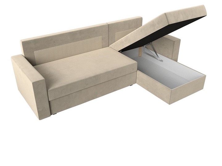 Угловой раскладной диван Траумберг Лайт, Бежевый (микровельвет) в Тамбове - изображение 3