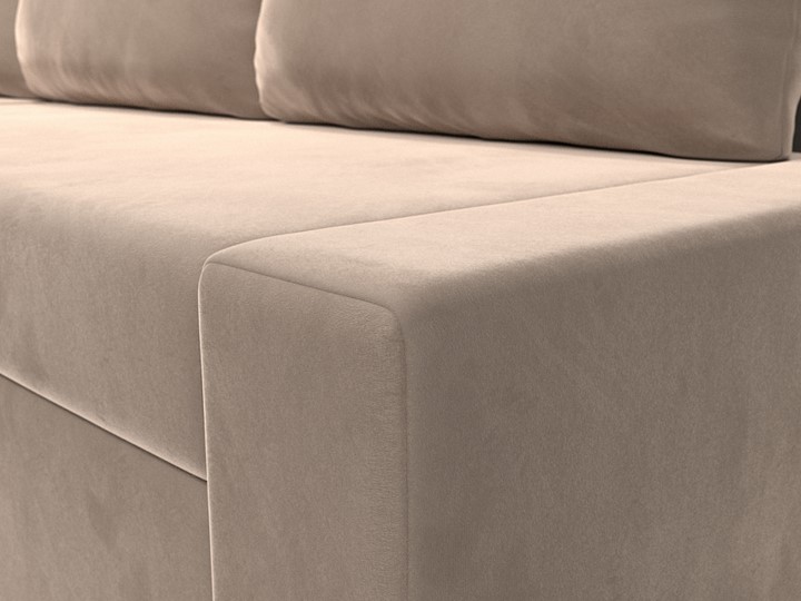 Угловой диван для гостиной Версаль, Бежевый/Коричневый (велюр) в Тамбове - изображение 3