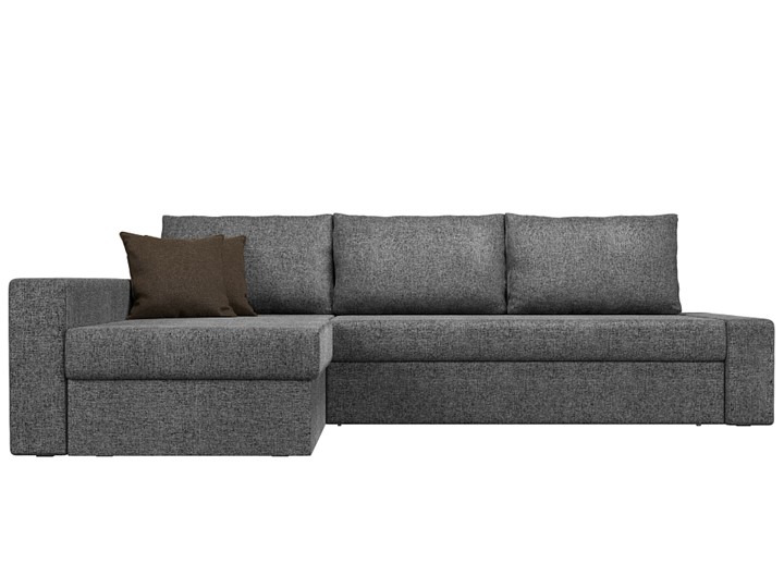 Угловой диван Версаль, Серый/Коричневый (рогожка) в Тамбове - изображение 1