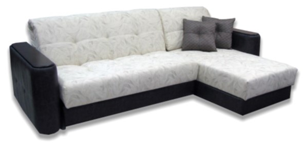 Угловой диван Аккордеон-1, 315 (круглые подлокотники) с коробом в Тамбове - изображение