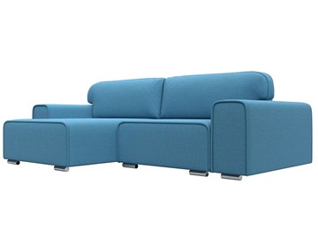 Угловой диван с оттоманкой Лига-029, Амур голубой (Рогожка) в Тамбове