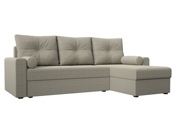 Угловой диван с оттоманкой Верона Лайт, Корфу 02 (рогожка) в Тамбове