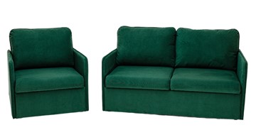 Комплект мебели Амира зеленый диван + кресло в Тамбове