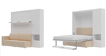 Диван Кровать-трансформер Smart (КД 1400+ШП), шкаф правый, левый подлокотник в Тамбове - предосмотр