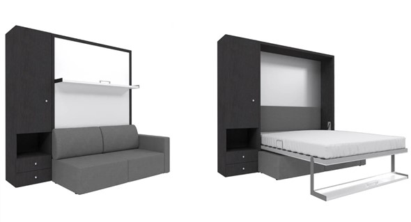 Диван Кровать-трансформер Smart (ШЛ+КД 1400), шкаф левый, правый подлокотник в Тамбове - изображение
