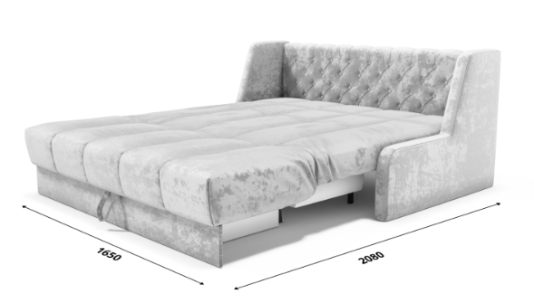 Диван прямой Аккордеон-Кровать 1,55 с каретной утяжкой, полоска (ППУ) в Тамбове - изображение 6