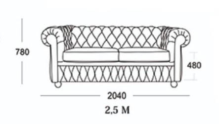 Прямой диван Честер 2,5М (седафлекс) в Тамбове - изображение 16