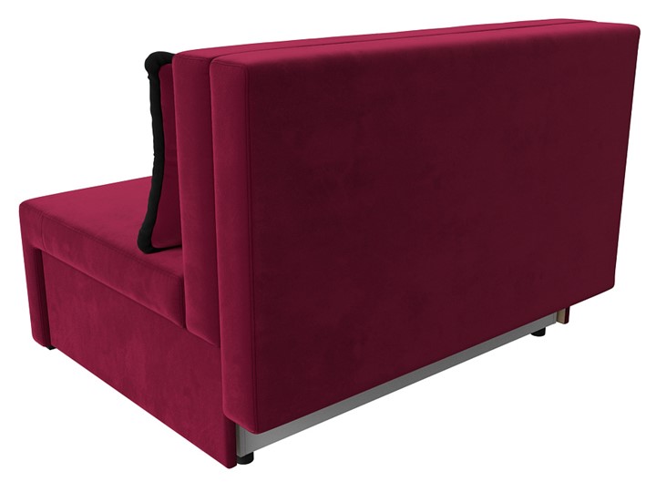 Прямой диван Лагуна, Бордовый/Черный (Микровельвет) в Тамбове - изображение 7