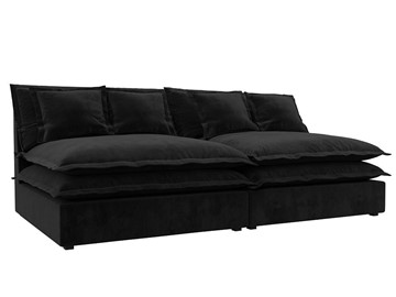 Прямой диван Лига-040, Черный (Велюр) в Тамбове