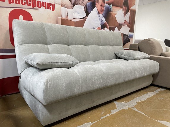 Прямой диван Лора Веста 2 ПРБЛ 2Energy Grey велюр в Тамбове - изображение