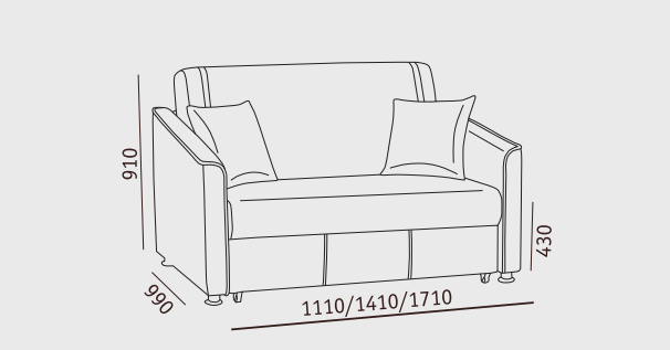 Прямой диван Милан 3 (120) в Тамбове - изображение 2