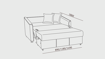 Прямой диван Милан 3 (150) в Тамбове - предосмотр 3