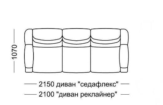 Прямой диван Мишель Элита 50 М, седафлекс в Тамбове - изображение 7