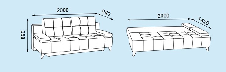 Прямой диван Нео 11 БД в Тамбове - изображение 3