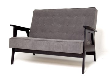 Прямой диван Ретро, двухместный (Темный тон / RS 15 - темно-серый) в Тамбове - предосмотр