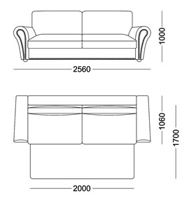 Прямой диван Виктория 2 подушки в Тамбове - предосмотр 5