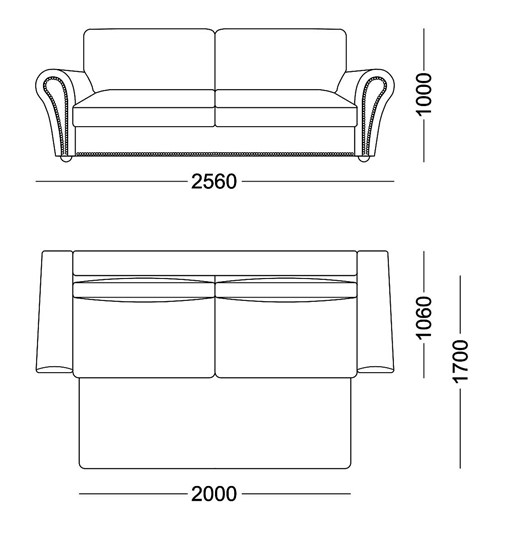 Прямой диван Виктория 2 подушки в Тамбове - изображение 5