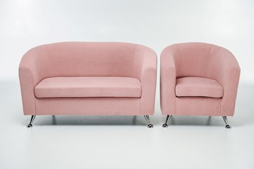 Комплект мебели Брамс  цвет розовый диван 2Д + кресло в Тамбове