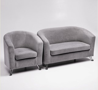 Комплект мебели Брамс  цвет серый диван 2Д + кресло в Тамбове