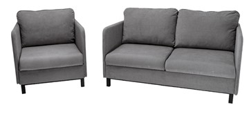 Комплект мебели диван + кресло-кровать Бэст серый в Тамбове